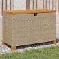 vidaXL Caja de almacenaje jardín madera acacia ratán beige 80x40x48 cm vidaXL Caja de almacenaje jardín madera acacia ratán beige 80x40x48 cm