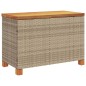 vidaXL Caja de almacenaje jardín madera acacia ratán beige 80x40x48 cm vidaXL Caja de almacenaje jardín madera acacia ratán beige 80x40x48 cm