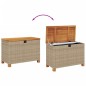 vidaXL Caja de almacenaje jardín madera acacia ratán beige 80x40x48 cm vidaXL Caja de almacenaje jardín madera acacia ratán beige 80x40x48 cm