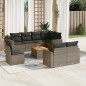 vidaXL Set de muebles de jardín 9 pzas y cojines ratán sintético gris vidaXL Set de muebles de jardín 9 pzas y cojines ratán sintético gris