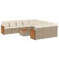 vidaXL Set de sofás de jardín 12 pzas y cojines ratán sintético marrón vidaXL Set de sofás de jardín 12 pzas y cojines ratán sintético marrón