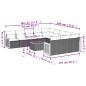 vidaXL Set de sofás de jardín 12 pzas y cojines ratán sintético marrón vidaXL Set de sofás de jardín 12 pzas y cojines ratán sintético marrón