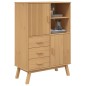 vidaXL Aparador OLDEN madera maciza de pino marrón 85x43x125 cm vidaXL Aparador OLDEN madera maciza de pino marrón 85x43x125 cm