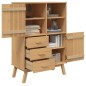 vidaXL Aparador OLDEN madera maciza de pino marrón 85x43x125 cm vidaXL Aparador OLDEN madera maciza de pino marrón 85x43x125 cm