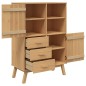 vidaXL Aparador OLDEN madera maciza de pino marrón 85x43x125 cm vidaXL Aparador OLDEN madera maciza de pino marrón 85x43x125 cm