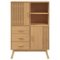 vidaXL Aparador OLDEN madera maciza de pino marrón 85x43x125 cm vidaXL Aparador OLDEN madera maciza de pino marrón 85x43x125 cm