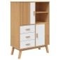 vidaXL Aparador OLDEN madera maciza pino marrón y blanco 85x43x125 cm vidaXL Aparador OLDEN madera maciza pino marrón y blanco 85x43x125 cm