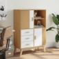 vidaXL Aparador OLDEN madera maciza pino marrón y blanco 85x43x125 cm vidaXL Aparador OLDEN madera maciza pino marrón y blanco 85x43x125 cm