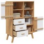 vidaXL Aparador OLDEN madera maciza pino marrón y blanco 85x43x125 cm vidaXL Aparador OLDEN madera maciza pino marrón y blanco 85x43x125 cm