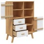 vidaXL Aparador OLDEN madera maciza pino marrón y blanco 85x43x125 cm vidaXL Aparador OLDEN madera maciza pino marrón y blanco 85x43x125 cm