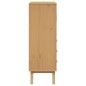 vidaXL Aparador OLDEN madera maciza pino marrón y blanco 85x43x125 cm vidaXL Aparador OLDEN madera maciza pino marrón y blanco 85x43x125 cm