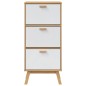 vidaXL Zapatero OLDEN madera maciza pino blanco y marrón 55x35x120 cm vidaXL Zapatero OLDEN madera maciza pino blanco y marrón 55x35x120 cm