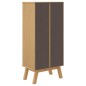 vidaXL Zapatero OLDEN madera maciza pino blanco y marrón 55x35x120 cm vidaXL Zapatero OLDEN madera maciza pino blanco y marrón 55x35x120 cm