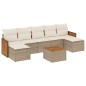 vidaXL Juego de sofás de jardín con cojines beige 8 pzas ratán PE vidaXL Juego de sofás de jardín con cojines beige 8 pzas ratán PE