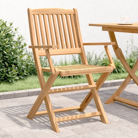 vidaXL Sillas de jardín plegables 4 uds madera acacia 57,5x54,5x90 cm