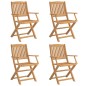 vidaXL Sillas de jardín plegables 4 uds madera acacia 57,5x54,5x90 cm vidaXL Sillas de jardín plegables 4 uds madera acacia 57,5x54,5x90 cm