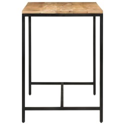 vidaXL Mesa de comedor madera maciza mango rugosa y hierro 110x30x75cm