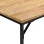 vidaXL Mesa de comedor madera maciza mango rugosa y hierro 110x30x75cm vidaXL Mesa de comedor madera maciza mango rugosa y hierro 110x30x75cm