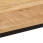 vidaXL Mesa de comedor madera maciza mango rugosa y hierro 110x30x75cm vidaXL Mesa de comedor madera maciza mango rugosa y hierro 110x30x75cm