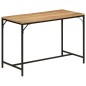 vidaXL Mesa de comedor madera maciza mango rugosa y hierro 110x30x75cm vidaXL Mesa de comedor madera maciza mango rugosa y hierro 110x30x75cm