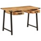 vidaXL Escritorio con cajones madera mango maciza y hierro 105x55x70cm vidaXL Escritorio con cajones madera mango maciza y hierro 105x55x70cm