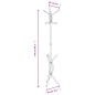 vidaXL Perchero de hierro con recubrimiento en polvo negro 176 cm