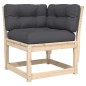 vidaXL Sofá esquinero de jardín con cojines madera de pino 73x73x78 cm vidaXL Sofá esquinero de jardín con cojines madera de pino 73x73x78 cm