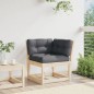 vidaXL Sofá esquinero de jardín con cojines madera de pino 73x73x78 cm vidaXL Sofá esquinero de jardín con cojines madera de pino 73x73x78 cm