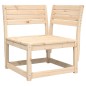 vidaXL Sofá esquinero de jardín con cojines madera de pino 73x73x78 cm vidaXL Sofá esquinero de jardín con cojines madera de pino 73x73x78 cm