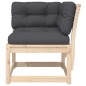 vidaXL Sofá esquinero de jardín con cojines madera de pino 73x73x78 cm vidaXL Sofá esquinero de jardín con cojines madera de pino 73x73x78 cm