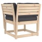 vidaXL Sofá esquinero de jardín con cojines madera de pino 73x73x78 cm vidaXL Sofá esquinero de jardín con cojines madera de pino 73x73x78 cm