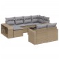 vidaXL Set de sofás de jardín 11pzas con cojines ratán sintético beige vidaXL Set de sofás de jardín 11pzas con cojines ratán sintético beige