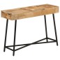 vidaXL Mesa tocador madera maciza mango rugosa y hierro 105x35x75 cm vidaXL Mesa tocador madera maciza mango rugosa y hierro 105x35x75 cm
