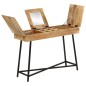 vidaXL Mesa tocador madera maciza mango rugosa y hierro 105x35x75 cm vidaXL Mesa tocador madera maciza mango rugosa y hierro 105x35x75 cm
