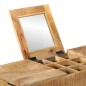 vidaXL Mesa tocador madera maciza mango rugosa y hierro 105x35x75 cm vidaXL Mesa tocador madera maciza mango rugosa y hierro 105x35x75 cm
