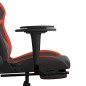 vidaXL Silla gaming con reposapiés cuero sintético negro rojo vidaXL Silla gaming con reposapiés cuero sintético negro rojo
