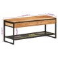 vidaXL Banco zapatero de madera maciza de acacia y hierro 110x35x45 cm vidaXL Banco zapatero de madera maciza de acacia y hierro 110x35x45 cm