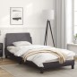 vidaXL Estructura de cama con cabecero cuero sintético gris 90x190 cm vidaXL Estructura de cama con cabecero cuero sintético gris 90x190 cm