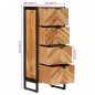 vidaXL Mueble de baño madera maciza de acacia y hierro 40x30x100 cm vidaXL Mueble de baño madera maciza de acacia y hierro 40x30x100 cm