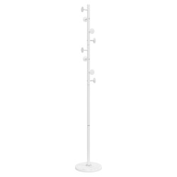 vidaXL Perchero de hierro con recubrimiento en polvo blanco 176 cm