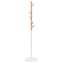 vidaXL Perchero de hierro con recubrimiento en polvo blanco 172 cm