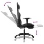 vidaXL Silla gaming con reposapiés cuero sintético negro vidaXL Silla gaming con reposapiés cuero sintético negro