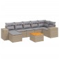 vidaXL Juego de sofás de jardín con cojines beige 8 pzas ratán PE vidaXL Juego de sofás de jardín con cojines beige 8 pzas ratán PE