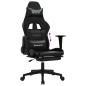 vidaXL Silla gaming con reposapiés cuero sintético negro vidaXL Silla gaming con reposapiés cuero sintético negro