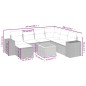 vidaXL Set de sofás de jardín 8 piezas y cojines ratán sintético negro vidaXL Set de sofás de jardín 8 piezas y cojines ratán sintético negro