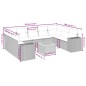 vidaXL Set de sofás de jardín 10 pzas con cojines ratán sintético gris vidaXL Set de sofás de jardín 10 pzas con cojines ratán sintético gris