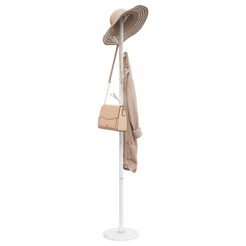 vidaXL Perchero de hierro con recubrimiento en polvo blanco 175 cm vidaXL Perchero de hierro con recubrimiento en polvo blanco 175 cm