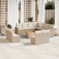 vidaXL Set de sofás de jardín 12 pzas y cojines ratán sintético marrón vidaXL Set de sofás de jardín 12 pzas y cojines ratán sintético marrón
