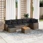 vidaXL Set de sofás de jardín 8 pzas y cojines ratán sintético gris vidaXL Set de sofás de jardín 8 pzas y cojines ratán sintético gris