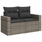 vidaXL Set de sofás de jardín 11 pzas y cojines ratán sintético gris vidaXL Set de sofás de jardín 11 pzas y cojines ratán sintético gris